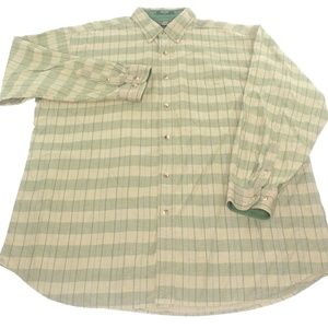 Orvis Long Sleeve Cotton Button Down Green Plaid S